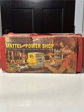 Power Shop from Mattel 1965 with Store All Tool Kit Woodworking Power Cord Vtg